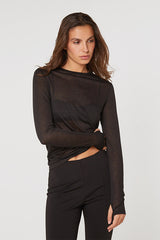 BLACK LONG SLEEVE T SHIRT