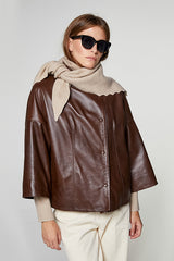 BEIGE CASHMERE TRIANGLE SCARF