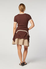 BROWN KNIT TWIN SET