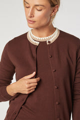 BROWN KNIT TWIN SET