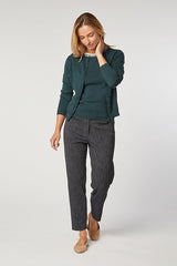 GREEN KNIT TWIN SET