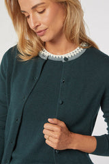 GREEN KNIT TWIN SET