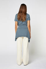 GREY ROUND NECK WOOL TWIN SET