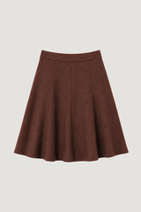 BROWN SHORT KNIT SKIRT