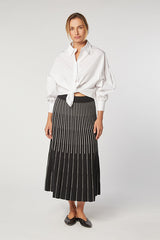 BLACK LONG KNIT SKIRT