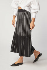 BLACK LONG KNIT SKIRT