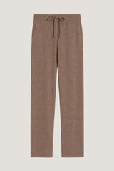 BROWN CASHMERE WIDE LEG TROUSERS