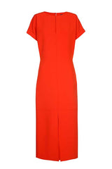 SLIGHTLY FITTED MIDI STRETCH DRESS