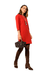 SLIGHTLY FITTED COMFORTABLE DRESS