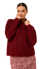 BURGANDY ELEGANT WINTER PULLOVER