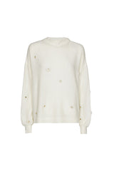 WINTER WHITE STRAIGHT-FITTING COSY PULLOVER