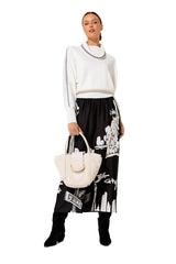 SOFT COMFORTABLE TWO-COLOURED SWEATER