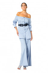 OFF-SHOULDER COTTON TUNIC