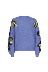 BLUE SLEEVE EFFECT RELAXED PULLOVER