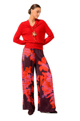 WAIST EFFECT FINE-KNIT PULLOVER