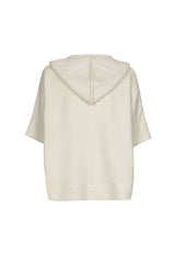 CREAM HOOD COSY PONCHO CARDIGAN