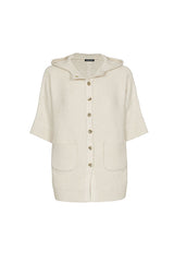 CREAM HOOD COSY PONCHO CARDIGAN