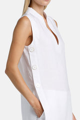 BERTUCI WHITE LINEN TUNIC