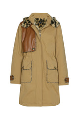 LEOPARD-PRINT LINING PARKA