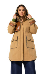 LEOPARD-PRINT LINING PARKA
