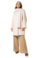 SUBTLE LEOPARD-PRINT LINING SHORT ELEGANT COAT