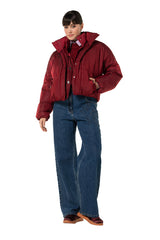 DECORATIVE RELIEF PATTERN SUPPLE DENIM TROUSERS