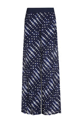 ELASTICATED WAIST PALAZZO TROUSERS