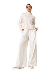 LOOSE-FITTING WIDE WOOL-MIX TROUSERS