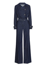 SMOOTH DENIM COMFORTABLE JUMPSUIT
