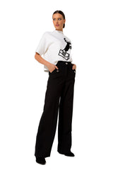 STRAIGHT CITY-LOOK TROUSERS