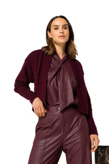 WINE COMFORTABLE STRAIGHT TROUSERS