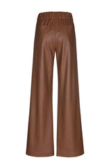CARAMELLO VEGAN LEATHER PALAZZO TROUSERS