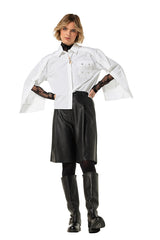 VEGAN LEATHER BERMUDA SHORTS