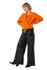 TIE BELT CITY-LOOK TROUSERS