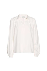 V-NECK LOOSE POPLIN BLOUSE