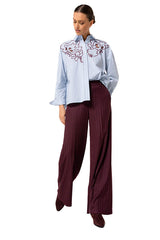 FANCY COTTON CUT-OUT DETAIL BLOUSE