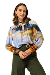 LANDSCAPE DESIGN STRAIGHT BLOUSE