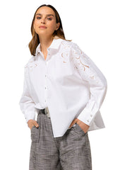 SLEEVE EFFECT COTTON SHIRT