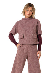 SUPPLE TWEED STRAIGHT TOP
