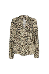 STRAIGHT LOOSE LEOPARD-PRINT TOP