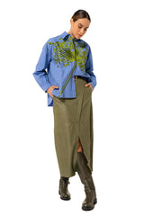 VEGAN LEATHER COMFORTABLE STRAIGHT MIDI SKIRT