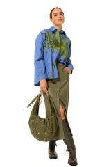 VEGAN LEATHER COMFORTABLE STRAIGHT MIDI SKIRT