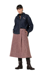 SUPPLE TWEED ELEGANT A-LINE SKIRT