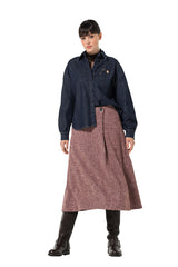 SUPPLE TWEED ELEGANT A-LINE SKIRT