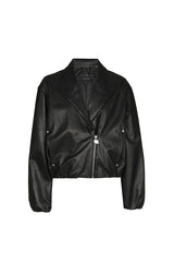LEATHER BOMBER JACKET
