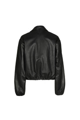 LEATHER BOMBER JACKET