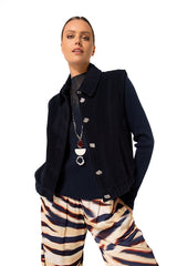 WOOL MIX SHORT BODY WARMER