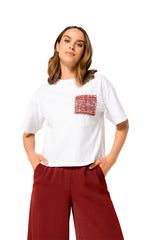 BOUCLETTE DETAIL COTTON T-SHIRT