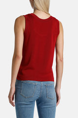 CILINDRICA BURGUNDY VISCOSE -BLEND KNIT TOP