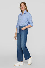 EMBROIDERED BACK STRIPED SHIRT